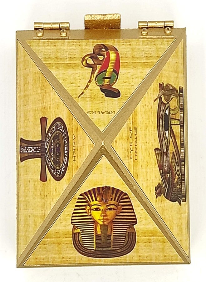 Plus Value Wooden Vastu Pyramid Wish Box | Money Attraction Cash Box with Egyptian Symbols | Reiki Healing Energy Wealth, Success & Prosperity | Feng Shui Decor for Home Office Temple | 4 Inch - Image 1